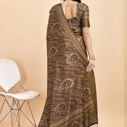 HERE&NOW Floral Zari Silk Blend Saree image 3