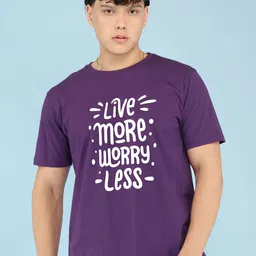 BRAWNY BATTLER Typography Printed Round Neck Short Sleeves Pure Cotton T-shirts-picture-30