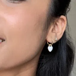 A little Extra White Metal Earrings image 3