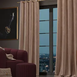 Stoa Paris Date Night Brown Set of 2 Long Door Curtains image 3