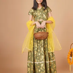 Unique Designers Girls Printed Ready to Wear Lehenga & Blouse With Dupatta image 1