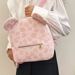 Mast & Harbour Unisex Textured Printed Backpack image 3