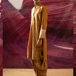 Banana Labs Geometric Printed Mandarin Collar A-Line Cotton Kurta image 5