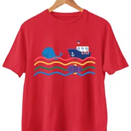 TeeSlix Unisex Red Tshirts image 3