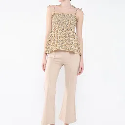 SHOWOFFFF Floral Print Crepe Top image 5