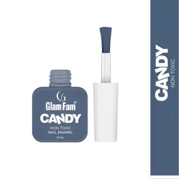 GlamFam Set Of 2 Candy Non Toxic Nail Enamel - 12 ml Each - Ash Grey 14 image 2