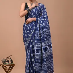 Moda Rapido Ethnic Motifs Pure Cotton Handloom Ikat Saree-picture-29