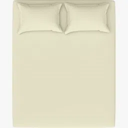 home expressions Cream-Coloured 500 TC Cotton Single Bedsheet Set -1.3716m X 2.2352m image 2