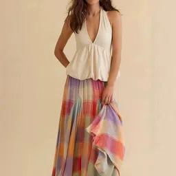 LULU & SKY Printed A-Line Midi Skirt image 3