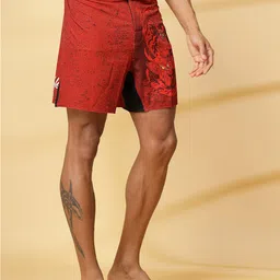 Invincible Men Printed Regular Fit Training or Gym Sports Shorts image 2