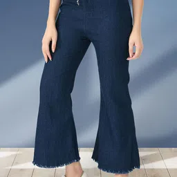 COUTUME COLLECTIONS Women Comfort Flared Mid-Rise Stretchable Jeans-picture-16