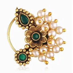vivastri Gold Plated Alloy Nath Nose Pins-picture-10