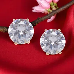 fabula Cubic Zirconia Studded Circular Shaped Studs-picture-29