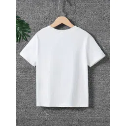 Printcomet Kids Graphic Printed Round Neck Short Sleeves Cotton Relaxed Fit T-shirt image 2