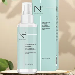 N Plus Professional Set of Green Tea Beads Face Cleanser 100g & Toner 100ml image 4