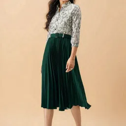 all about you Floral Print Crepe A-Line Midi Dress image 5