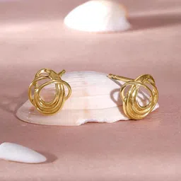 Mia by Tanishq 14 KT Gold Illusion Twist Stud Earrings - 0.902 g-picture-11