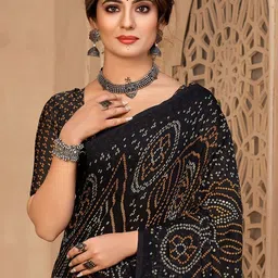 INDONIQ Bandhani Printed Saree image 5