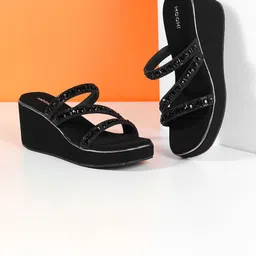 Mochi Women Embellished Open Toe Wedge Heel Sandals-picture-34