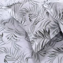 Huesland Green & White Floral Printed 144 TC Pure Cotton King Bedsheet Set 1.08cm x 1.08cm image 3