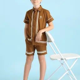 U.S. Polo Assn. Kids Boys Boxy Opaque Striped Casual Shirt-picture-27