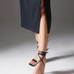 Miss Chase Women High Rise Yim Son Mit Straight Midi Slit Skirt image 3