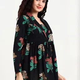 KALINI Floral Print Cotton Peplum Top image 5