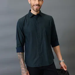 GIORDANO Men Slim Fit Windowpane Checks Checked Casual Shirt image 4