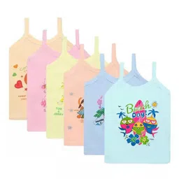 Mega style Infants Pack Of 6 Assorted Cotton Basic Vests MS-1100-P6_08-0-3M-picture-15
