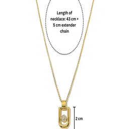 AQUASTREET Gold-Plated Square Pendants with Chains image 4