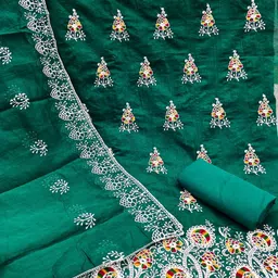 Panzora Embroidered Unstitched Dress Material image 2