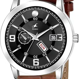 PERUCCI Men Brass Embellished Dial & Leather Straps Analogue Watch WATH577DNCQZWHKG-picture-16