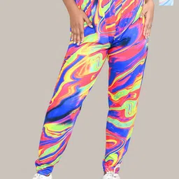 RAPL Women Pack Of 2 Abstract Printed Regular Fit Mid-Rise Trousers-image-18
