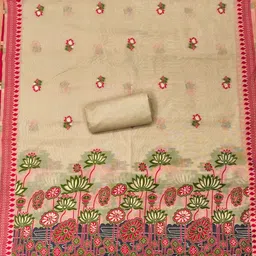 Panzora Printed Pure Silk Unstitched Dress Material image 4