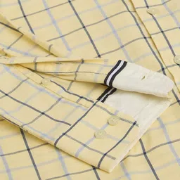 Kenneth Cole Men Windowpane Checked Spread Collar Pure Cotton Casual Shirt image 4
