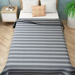 Athom Living Striped 180 TC Single Bedsheet with Pillow Covers-picture-40