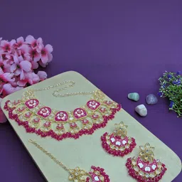 VATSALYA creation Gold-Plated Artificial Stones Alloy Jewellery Set-picture-37