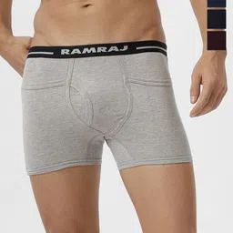 Ramraj Men Pack of 4 Solid Cotton Fine Jersey Plus Size Target Trunks-image-99