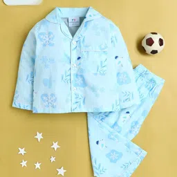 Knitting Doodles Unisex Kids Printed Night suit-picture-13