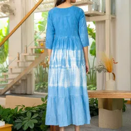 all about you Tie and Dye Dyed Fit & Flare Midi Dress image 5