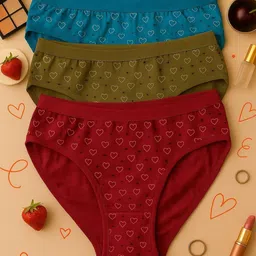 Nakshu Pack of 3 Printed Pure Cotton Mid-Rise Hipster Briefs-picture-52