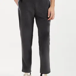 United Colors of Benetton Men Textured Regular Fit Mid-Rise Velour Sweatpants-picture-34
