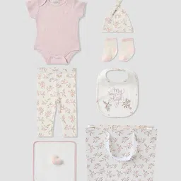 Juniors by Babyshop Infant Girls 8-Pcs Pure Cotton Baby Apparel Gift Set-picture-36