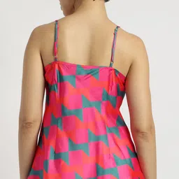 FableStreet Women Shoulder Straps Printed Satin Top image 3