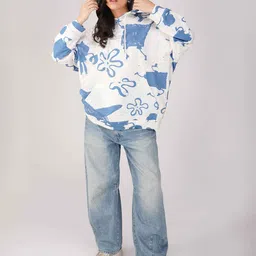 THE CLOTHING FACTORY Women Printed Hooded Sweatshirt-picture-14