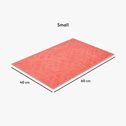 Bichauna Element Pink & White Anti-Skid & Non-Slip Rectangular 1300-GSM Bath Rug image 3