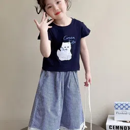 LULU & SKY Girls Printed T-shirt with Palazzos-picture-15