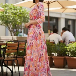 Varanga Women Printed Regular Top with Trousers-picture-24