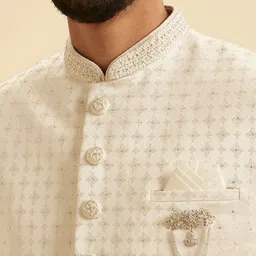 Manyavar Men Embroidered Majestic Sherwani Set image 5