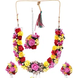 YouBella Flowers & Beaded Jewellery Set-picture-16